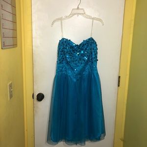 Short Turquoise Homecoming Dress
